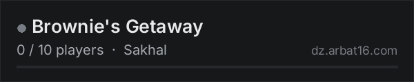 Brownie's Getaway on the AR16 DayZ server list