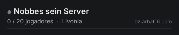 Nobbes sein Server na lista de servidores de DayZ da AR16