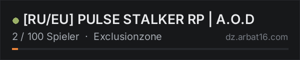 [RU/EU] PULSE STALKER RP | A.O.D in der DayZ-Serverliste von AR16