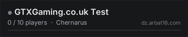 GTXGaming.co.uk Test on the AR16 DayZ server list