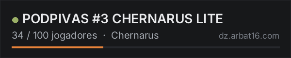 PODPIVAS #3 CHERNARUS LITE na lista de servidores de DayZ da AR16