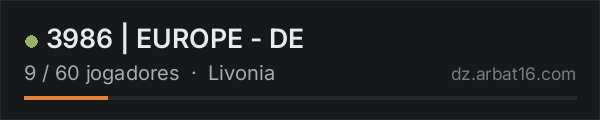 3986 | EUROPE - DE na lista de servidores de DayZ da AR16