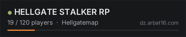 HELLGATE STALKER RP on the AR16 DayZ server list