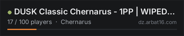 DUSK Classic Chernarus - 1PP | WIPED OCT 3 | AUTUMN on the AR16 DayZ server list