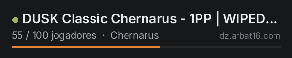 DUSK Classic Chernarus - 1PP | WIPED OCT 3 | AUTUMN na lista de servidores de DayZ da AR16