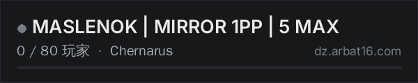 AR16 DayZ 服务器列表中的 MASLENOK | MIRROR 1PP | 5 MAX