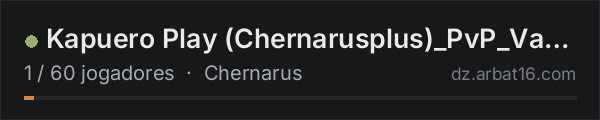Kapuero Play (Chernarusplus)_PvP_Vanila Plus Plus na lista de servidores de DayZ da AR16