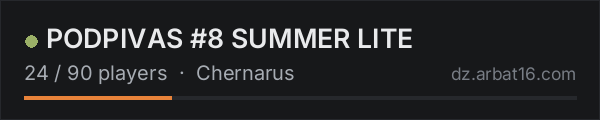 PODPIVAS #8 SUMMER LITE on the AR16 DayZ server list