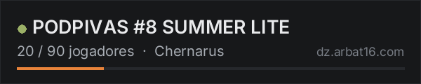 PODPIVAS #8 SUMMER LITE na lista de servidores de DayZ da AR16
