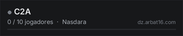 C2A na lista de servidores de DayZ da AR16