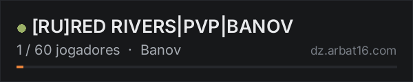 [RU]RED RIVERS|PVP|BANOV na lista de servidores de DayZ da AR16