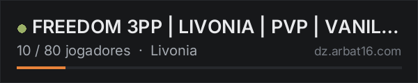 FREEDOM 3PP | LIVONIA | PVP | VANILLA++ na lista de servidores de DayZ da AR16