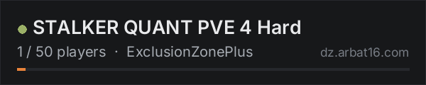 STALKER QUANT PVE 4 Hard on the AR16 DayZ server list