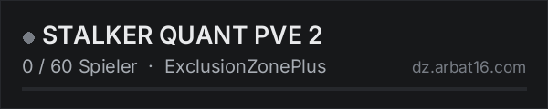 STALKER QUANT PVE 2 in der DayZ-Serverliste von AR16