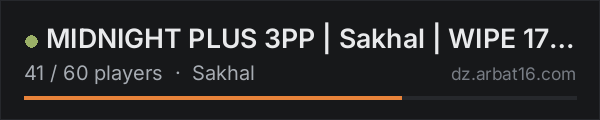 MIDNIGHT PLUS 3PP | Sakhal | WIPE 17.10 on the AR16 DayZ server list