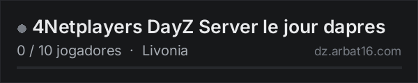 4Netplayers DayZ Server le  jour dapres na lista de servidores de DayZ da AR16