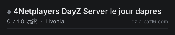 AR16 DayZ 服务器列表中的 4Netplayers DayZ Server le jour dapres