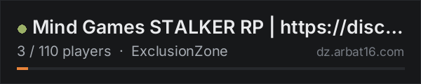 Mind Games STALKER RP | https://discord.gg/mgstalkerrp on the AR16 DayZ server list