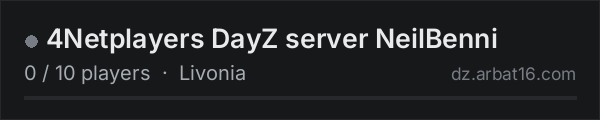 4Netplayers DayZ server NeilBenni on the AR16 DayZ server list