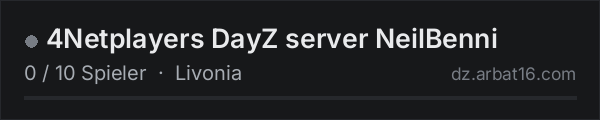 4Netplayers DayZ server NeilBenni in der DayZ-Serverliste von AR16