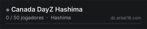Canada DayZ Hashima na lista de servidores de DayZ da AR16