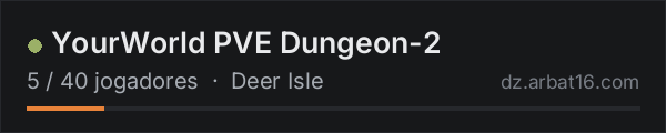 YourWorld PVE Dungeon-2 na lista de servidores de DayZ da AR16
