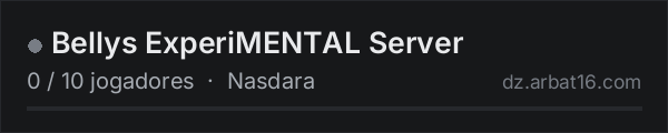Bellys ExperiMENTAL Server na lista de servidores de DayZ da AR16