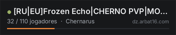 [RU|EU]Frozen Echo|CHERNO PVP|MODS|X10LOOT na lista de servidores de DayZ da AR16