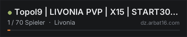 Topol9 | LIVONIA PVP | X15 | START300K | FRESHWIPE | TRADER | C in der DayZ-Serverliste von AR16