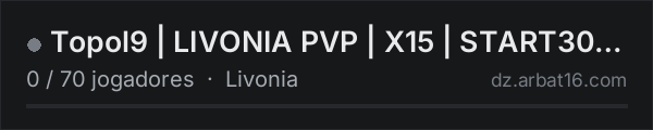 Topol9 | LIVONIA PVP | X15 | START300K | FRESHWIPE | TRADER | C na lista de servidores de DayZ da AR16