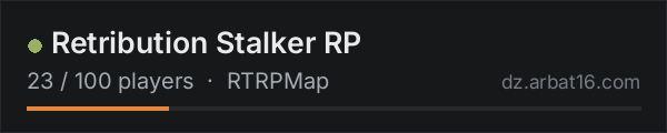 Retribution Stalker RP on the AR16 DayZ server list