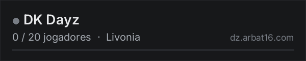 DK Dayz na lista de servidores de DayZ da AR16