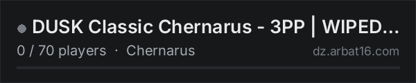 DUSK Classic Chernarus - 3PP | WIPED OCT 3 | AUTUMN on the AR16 DayZ server list