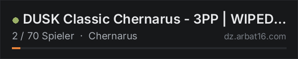 DUSK Classic Chernarus - 3PP | WIPED OCT 3 | AUTUMN in der DayZ-Serverliste von AR16