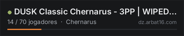DUSK Classic Chernarus - 3PP | WIPED OCT 3 | AUTUMN na lista de servidores de DayZ da AR16