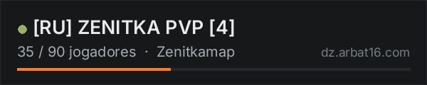 RU ZENITKA PVP 4 na lista de servidores de DayZ da AR16