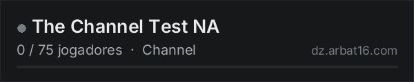 The Channel Test NA na lista de servidores de DayZ da AR16