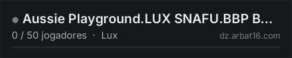 Aussie Playground.LUX SNAFU.BBP Build anywhere na lista de servidores de DayZ da AR16