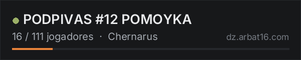 PODPIVAS #12 POMOYKA na lista de servidores de DayZ da AR16