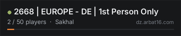 2668 | EUROPE - DE | 1st Person Only on the AR16 DayZ server list