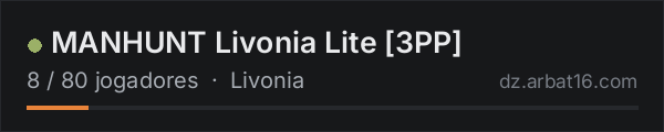 MANHUNT Livonia Lite [3PP] na lista de servidores de DayZ da AR16