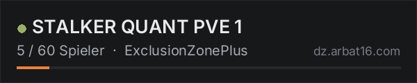 STALKER QUANT PVE 1 in der DayZ-Serverliste von AR16