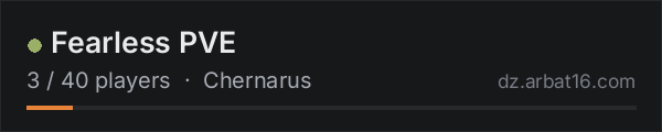 Fearless PVE on the AR16 DayZ server list