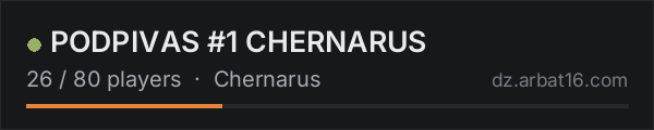 PODPIVAS #1 CHERNARUS on the AR16 DayZ server list