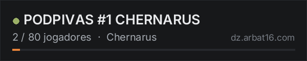 PODPIVAS #1 CHERNARUS na lista de servidores de DayZ da AR16
