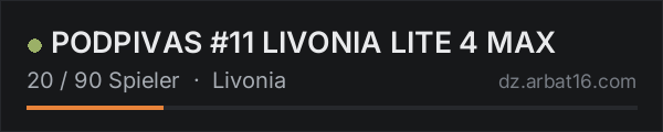 PODPIVAS #11 LIVONIA LITE 4 MAX in der DayZ-Serverliste von AR16