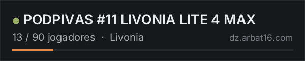 PODPIVAS #11 LIVONIA LITE 4 MAX na lista de servidores de DayZ da AR16