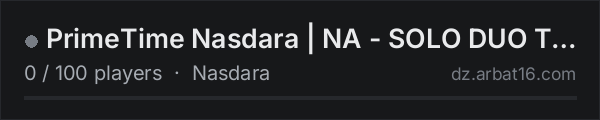 PrimeTime Nasdara  | NA - SOLO DUO TRIO | Vanilla+ Mods on the AR16 DayZ server list