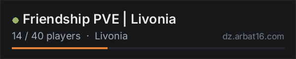 Friendship PVE | Livonia on the AR16 DayZ server list