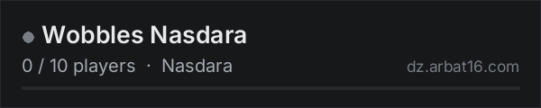 Wobbles Nasdara on the AR16 DayZ server list